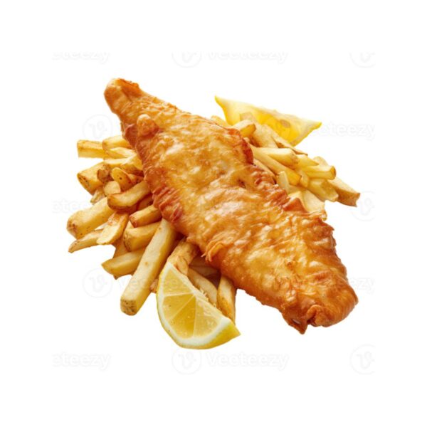 Hake and Chips (Large)